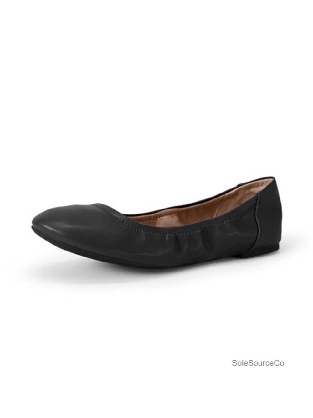 Women's Ballet Flats Cushioned Memory Foam Round Toe Faux Leather Comfort